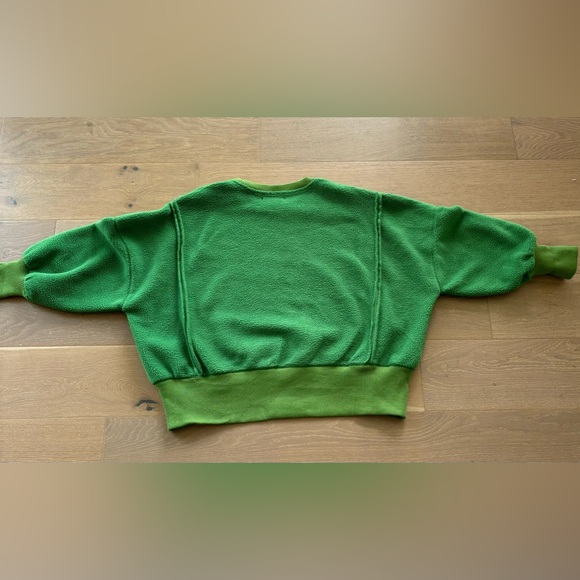 Green Free People Sherpa Crewneck - Picture 2 of 3